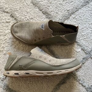 Columbia PFG Bahama Vent Loco II fishing outdoor Loafers shoes cream slip on 12